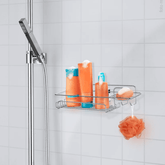 Suporte Porta Shampoo Retangular com Ventosa Cromado - Ela Decora